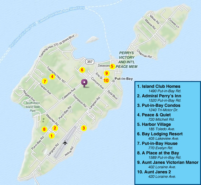 Property Maps Put in Bay Island Club
